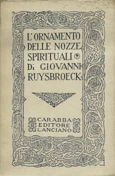 L'ORNAMENTO DELLE NOZZE SPIRITUALI di GIOVANNI RUYSBROECK