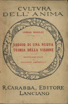 SAGGIO DI UNA NUOVA TEORIA DELLA VISIONE di GIORGIO BERKELEY